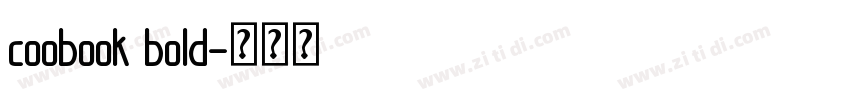 coobook bold字体转换